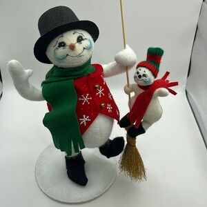 Annalee Snowman with little friend